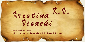Kristina Višacki vizit kartica